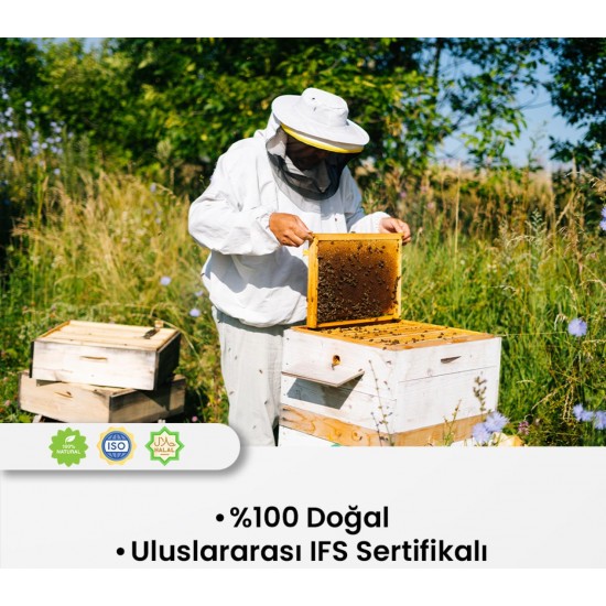 İnsan eli değmeden, arıların kendi mumuyla ördüğü kasnak karakovan balı.